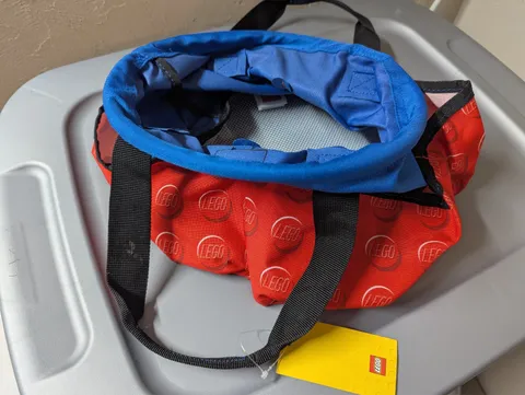 LEGO Big Storage Bucket Red & Blue #TT0211-300 2018 New with Tags