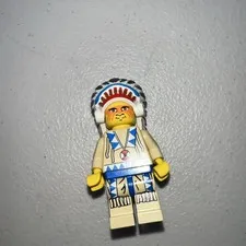 Lego Western Minifigure WW024 Indian Chief 2 Vintage New Condition!