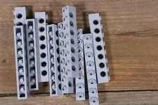 LEGO 3702 Light Bluish Gray Technic Brick 1 x 8 with Holes Qty 10