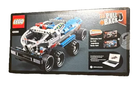 LEGO Technic Pull Back 42091 Police Pursuit Set 120 pcs Age 7+ Box Retired