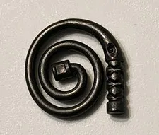 NEW LEGO® Black Minifigure Weapon Whip Coiled 1 Hole Indented Handle Part