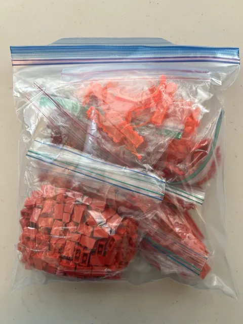 Lego Pieces Red 1lb Bulk Lot