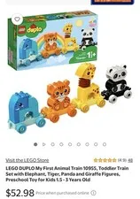 Lego DUPLO Animal Train #10955 15 Pcs. 2021 Used No Box Complete