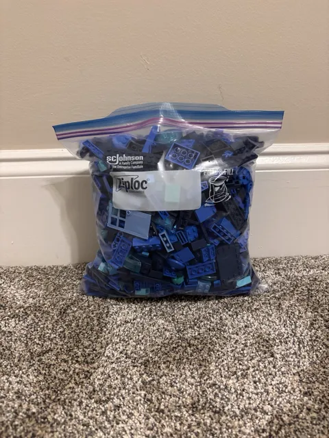 Assortment of Colored LEGO Pieces and Parts