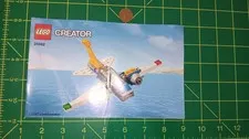 LEGO Creator Instruction Manual 31042 Plane Booklet Folded Creased Blue Ocean