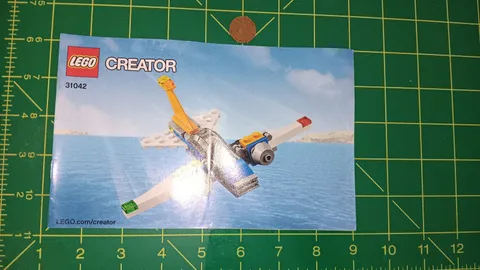 LEGO Creator Instruction Manual 31042 Plane Booklet Folded Creased Blue Ocean