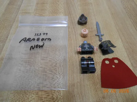 Lego LOTR Aragorn King Elessar Minifigure (11377) Authentic Lego New Never Assem