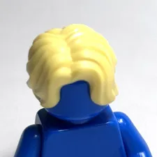 Lego - Minifigure Hair - Yellow Blonde, Center Part, Bangs, Short, Wavy
