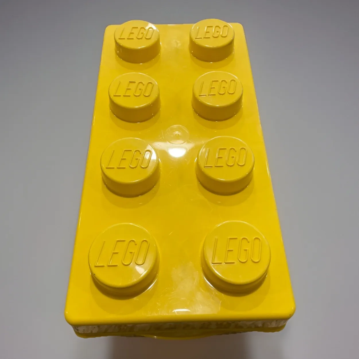 LEGO Yellow Brick Storage Case 8 Stud Plastic Bin Box EMPTY 14"x7"x7"