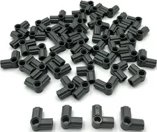 Lego 50 New Dark Bluish Gray Technic Axles and Pin Connector Angled #6 Parts