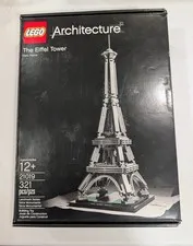 LEGO Architecture Eiffel Tower As-Is-PARTS-NEARLY Complete/w/Box & Manual. *READ