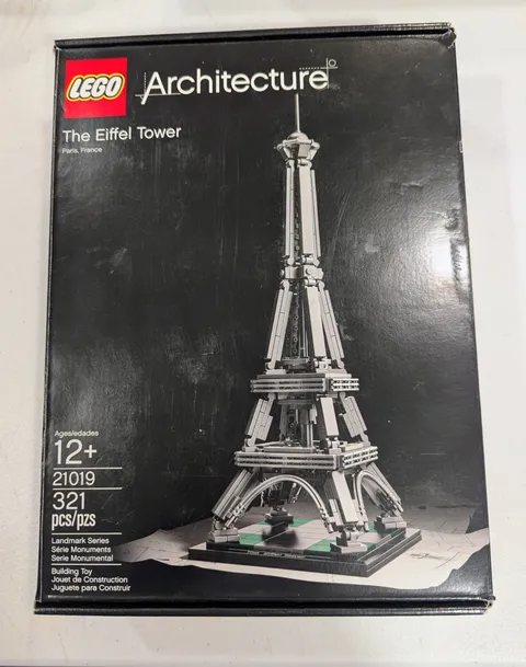 LEGO Architecture Eiffel Tower As-Is-PARTS-NEARLY Complete/w/Box & Manual. *READ
