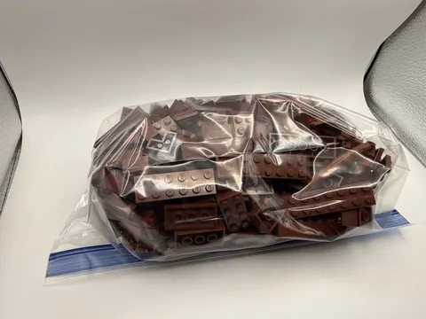 Over 1 Pound (1 lb.) LEGO Random Dark Brown Parts Pieces Bricks Assorted
