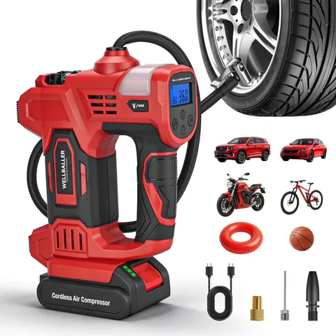 Wellballer Tire Inflator Portable Air Compressor20V Cordless Tire Inflator