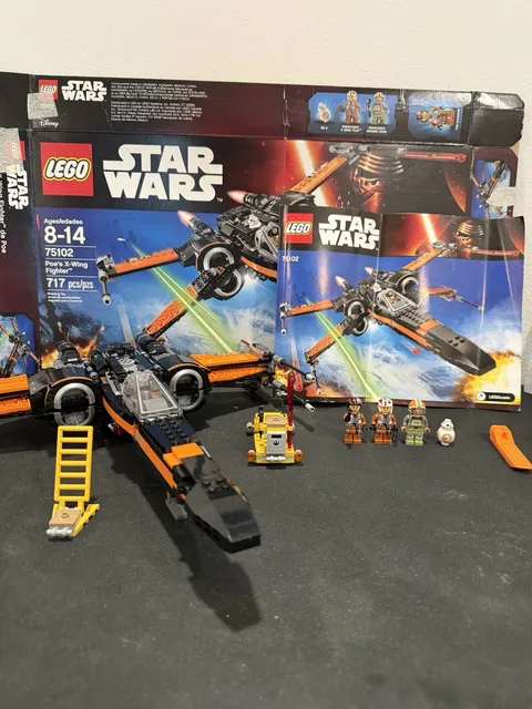 LEGO Star Wars Poe's X-Wing Fighter 75102 100% Complete Minifigs Box Instruction