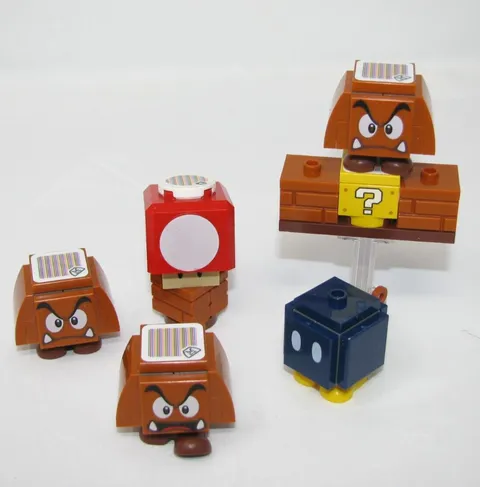 LEGO Super Mario Lot of 5 Figures Goomba Bob Omb Mushroom