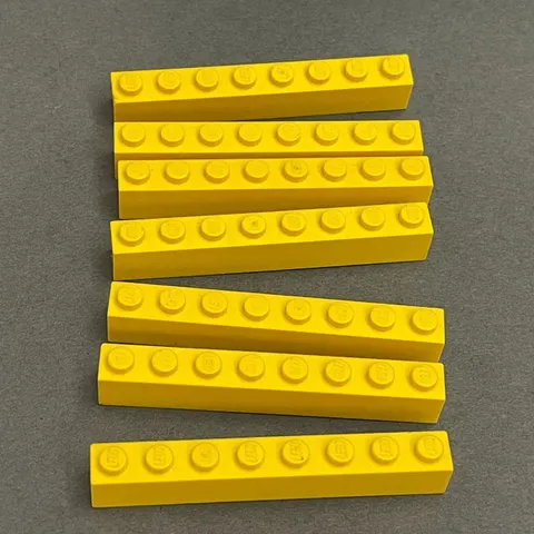Lego 3008 Yellow Replacement Add-on Pieces Parts Lot of 7