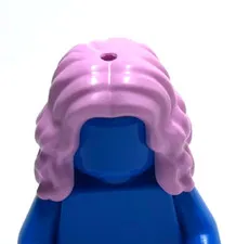 Lego - Minifigure Hair - Pink, Middle Part, Wavy, Long, Female