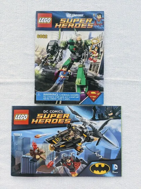 LEGO DC comics super Heroes 76011, 6862 Batman manual Book EUC Instructions