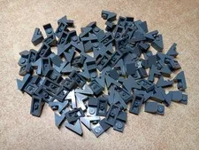 LEGO BULK LOT 100 DARK BLUISH GRAY SLOPE 45 2 X 1 2/3 CUTOUT  #92946
