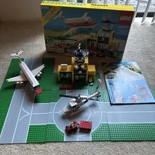 Vtg 1985 Lego Town System: Airport (6392) W/ Box & Manual **Look & Read**