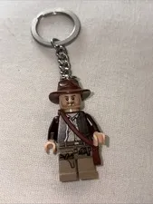 LEGO Indiana Jones Minifigure Keychain Free Shipping!