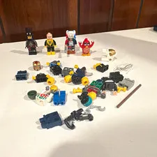 LEGO MINIFIGURES AND Minifig parts 100% lego besides Custom Harley Quinn
