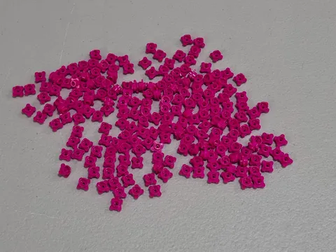 Lego Qty 200 - Magenta - 33291 Plate, Round 1 x 1 with Flower Edge (4 Knobs / Pe