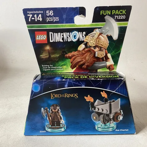 Lego Dimensions The Lord Of The Rings Fun Pack 71220 Gimli & Axe Chariot New 