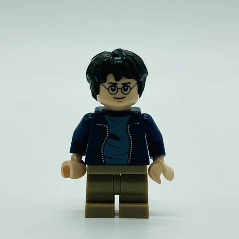 Lego Minifigure Harry Potter Hp326 Dark Blue Open Jacket over Sand Blue Shirt