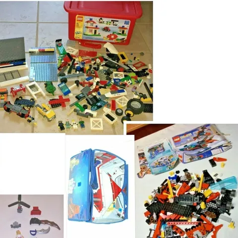 Lego Star Wars Bin & Brickmaster Red tub & HUGE Lot of LEGOS & Figures + More