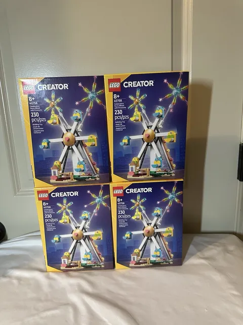 Lot Of 4 LEGO Creator 40758 Celebration Ferris Wheel With Fireworks GWP