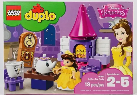 LEGO DUPLO 10877 Belle's Tea Party Retired 100% Complete Disney Beauty & Beast