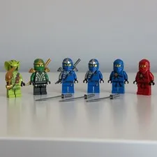 6X LEGO Ninjago Minifigure Lot - Kai, Jay ZX, Lloyd ZX Final Battle, & Lasha