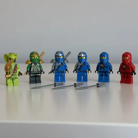 6X LEGO Ninjago Minifigure Lot - Kai, Jay ZX, Lloyd ZX Final Battle, & Lasha