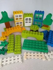 LEGO DUPLO Windows Door House Building Panels Frames Plants Accessory Lot
