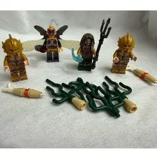Lego Battle of Atlantis X4 Minifigures Aquaman Parademon Atlantean Guards Lot