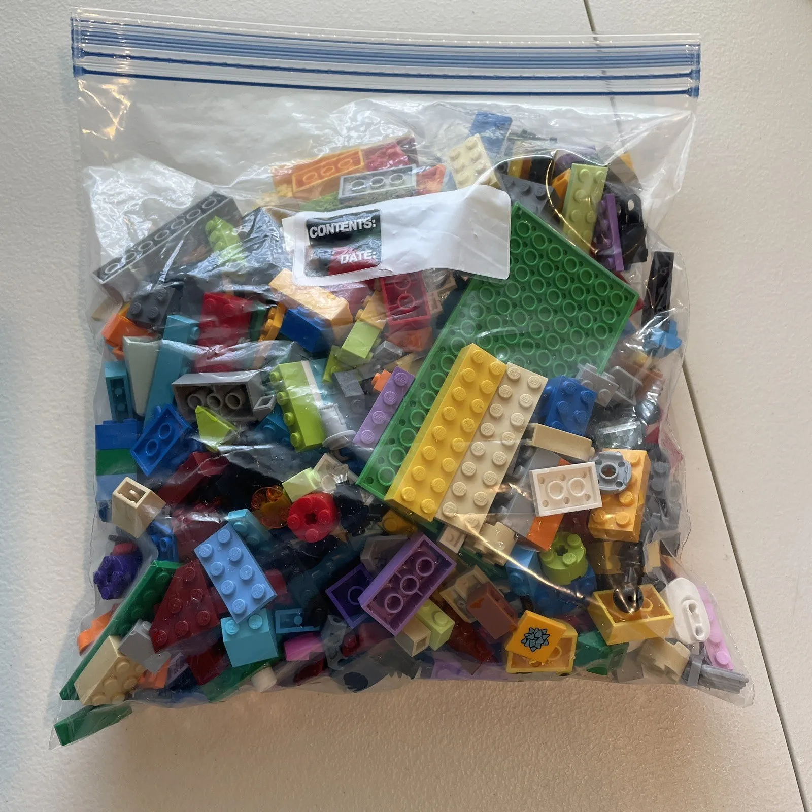 Mixed Lot Of Legos, Over 1 Pound, Gallon Bag, Assorted Bricks, Building Blocks