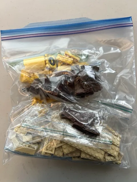 Lego Pieces 0.5lb Yellow, Tan, Brown Assorted Bulk Bricks