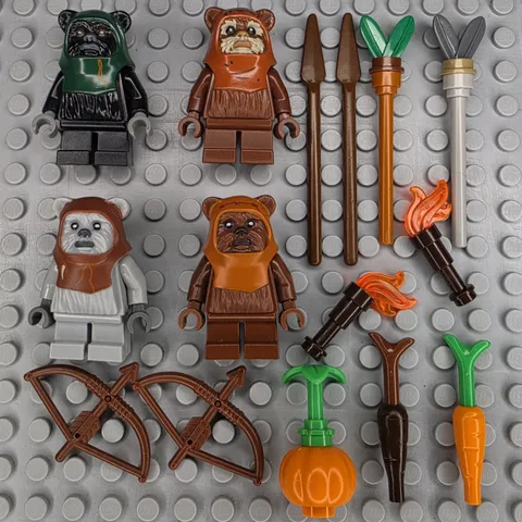 Lego Star Wars Ewok Minifigures Lot SW0339 SW0237 SW0236 SW1218