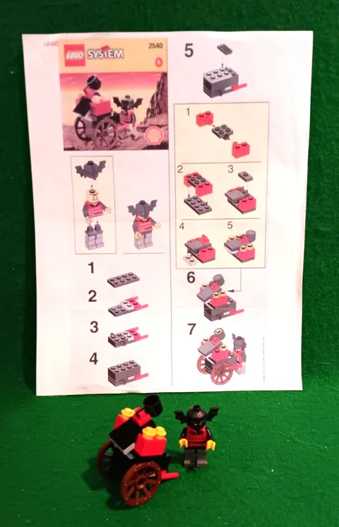 Lego Shell 1998 Fright Knights Catapult Cart Set #2540, Complete, No Box, READ!!
