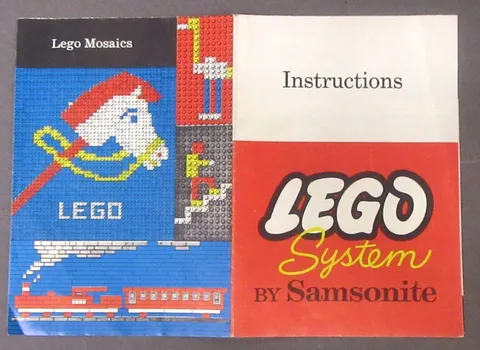 original Samsonite circa 1961 Lego MOSAICS instructions pamphlet l1