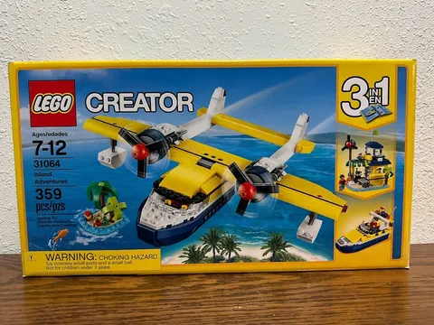 LEGO Creator 31064 Island Adventures 3-in-1 Seaplane Boat Hut Complete 359pc