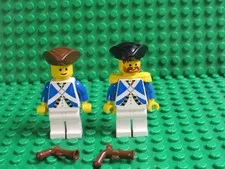 Lot 2 LEGO Minifigs Imperial Soldier Officer Pirates Vintage Bluecoat 6273 G16