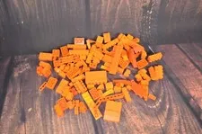 LEGO Bulk Lot 4.7 Ounces Building Bricks Blocks Genuine Bright Orange