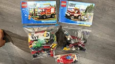 LEGO CITY City Bulk Parts Lot w/ Instructions Sets 4208 4437 Multicolor