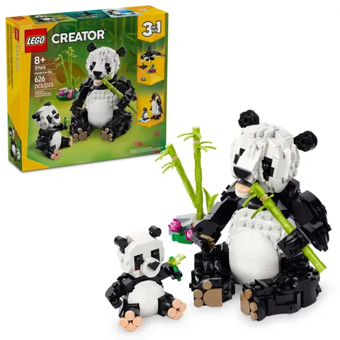 LEGO Creator 3in1 Wild Animals Panda Family 31165 Building Toy Set 3 Models NIB