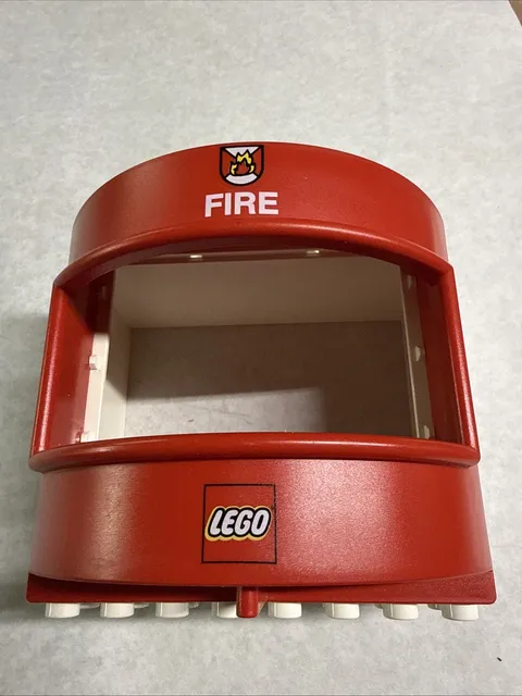 Lego Duplo Red Wall Window Opening Fire Station Dept. Building Curved Part