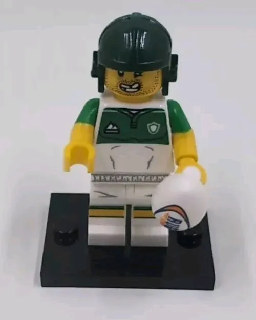 LEGO Rugby Player mini figure w/ Ball 71025 Series 19 Minifig New No Package