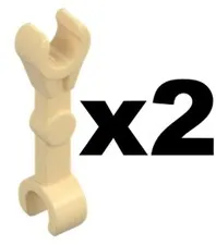 Lego 2 Star Wars BATTLE DROID Minifig Mechanical STRAIGHT ARM Tan Part D824